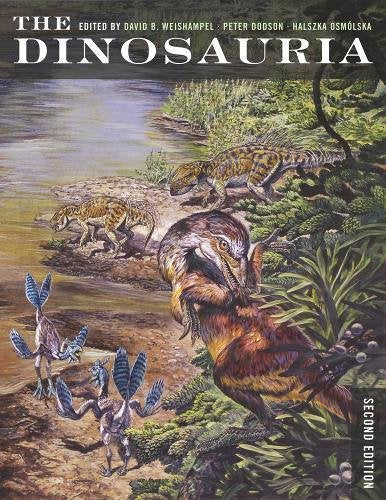 Book cover depicting various dinosaurs in a prehistoric landscape.
