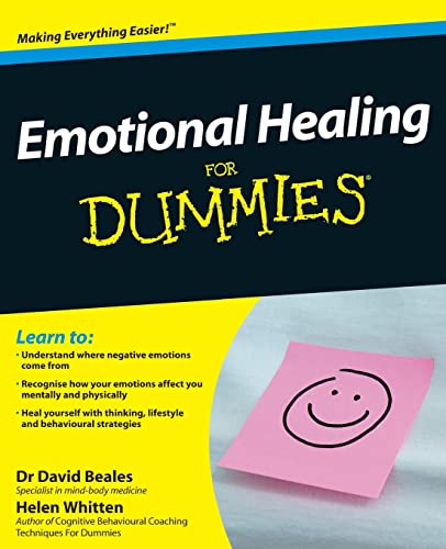 Book cover: “Emotional Healing For Dummies” with a drawn smiley face.