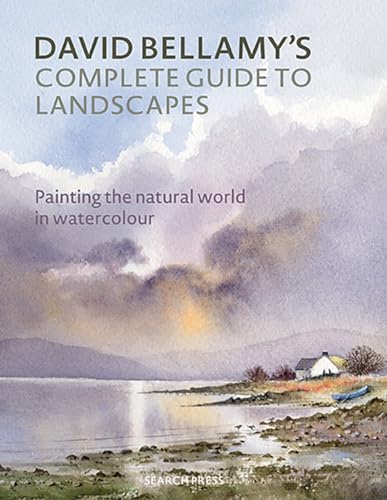 Book cover featuring a watercolor landscape painting of a lake, cottage, and cloudy sky.