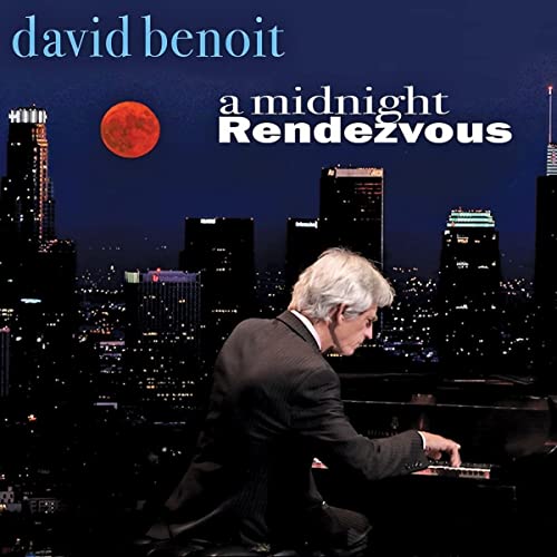 CD cover: David Benoit at a piano with a city skyline.