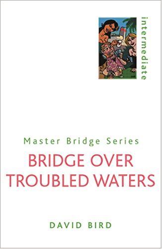 Book cover with illustrated people and title "Bridge Over Troubled Waters".
