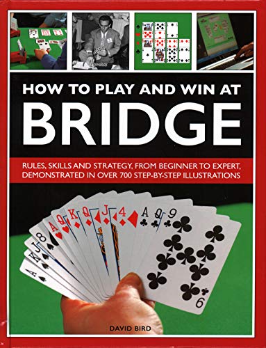 Bridge instruction book cover with playing cards and demonstration images.