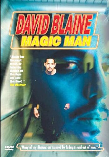 DVD cover for "David Blaine - Magic Man" featuring Blaine in a tunnel.