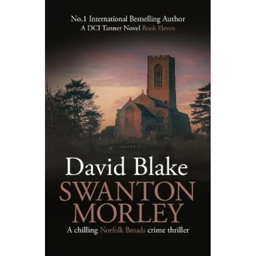 Book with dark cover, featuring Norfolk Broads landscape and possibly a crime scene.