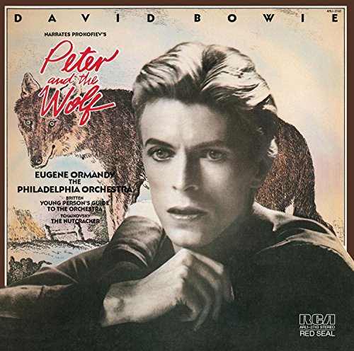 David Bowie album cover featuring a wolf and bear illustration.