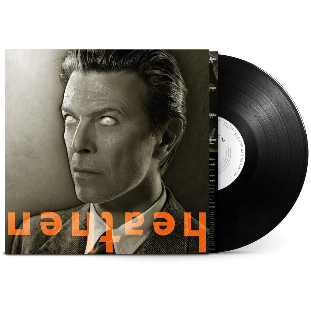 David Bowie’s “Heathen” vinyl record with portrait cover art.