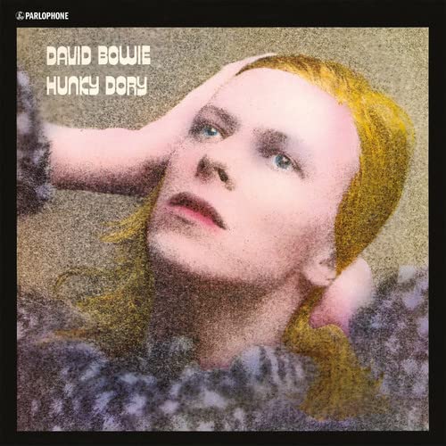 David Bowie’s “Hunky Dory” album cover: a portrait with golden hair.
