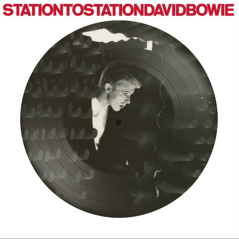 Black and white picture disc vinyl record featuring David Bowie.