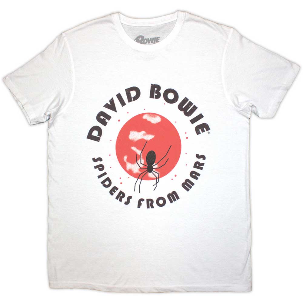 Small unisex t-shirt featuring David Bowie’s “Spiders From Mars” imagery.