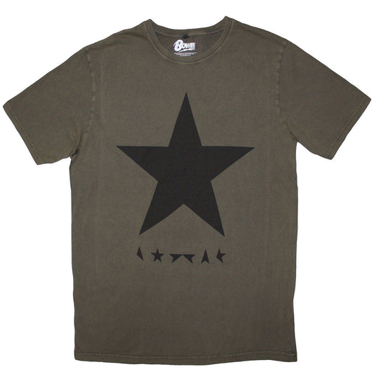 Blackstone washed t-shirt featuring green Blackstar album artwork, size large.