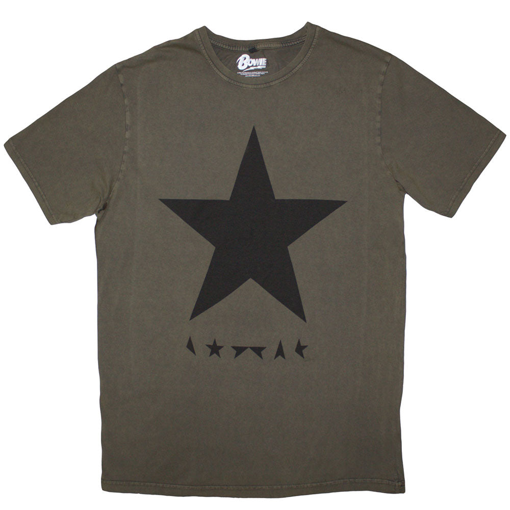 Blackstone washed t-shirt featuring green Blackstar album artwork, size large.
