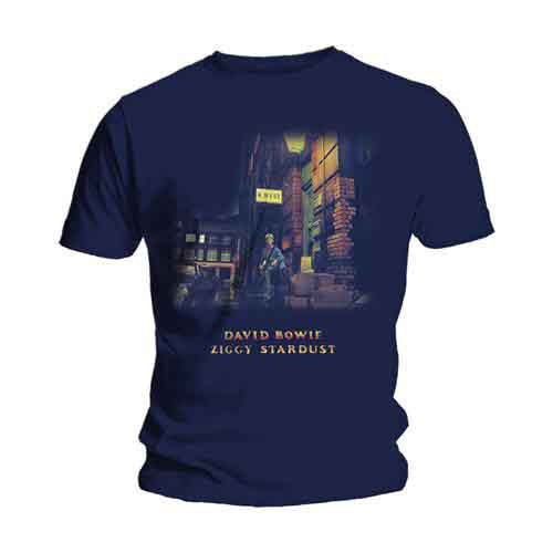 Small unisex t-shirt featuring David Bowie as Ziggy Stardust portrait.
