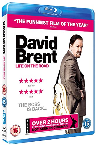Blu-ray cover for “David Brent: Life On The Road” featuring Ricky Gervais.