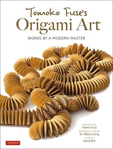 Book cover featuring complex, folded paper origami in shades of gold.