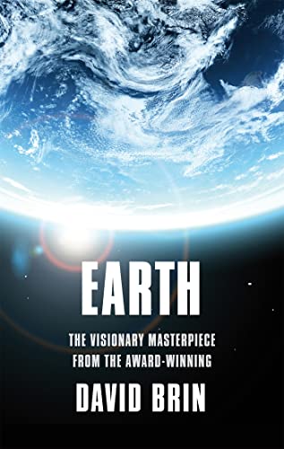 Book cover: “Earth” by David Brin, showing a view of Earth from space.