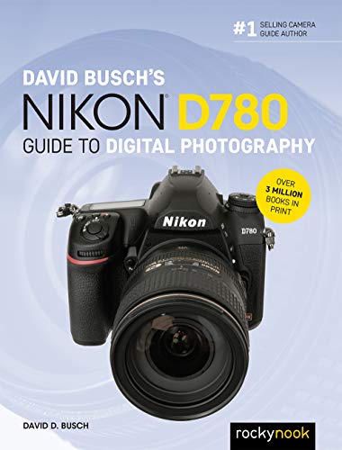 Book cover featuring a black Nikon D780 camera against a blue background.