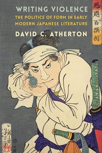 Book cover: "Writing Violence" with a Japanese warrior illustration.