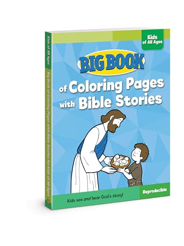 Children’s coloring book cover depicting Jesus feeding a young boy.