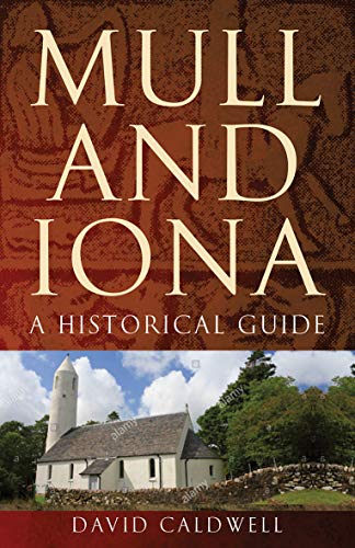 Book cover featuring a white church with a steeple, titled "Mull and Iona.