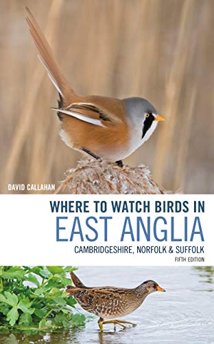Book cover showing a bearded tit and a spotted crake with title text.