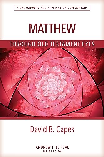 Book cover: “Matthew Through OT Eyes” with an eye image and red tones.