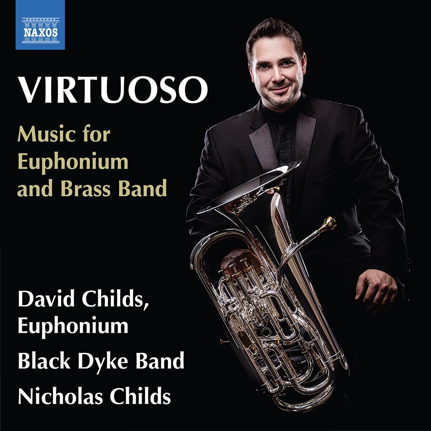 CD cover featuring David Childs with a euphonium and Black Dyke Band.