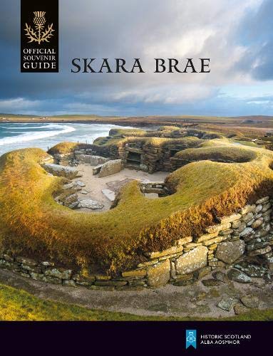 Cover of Skara Brae souvenir guide showing ancient stone village ruins.