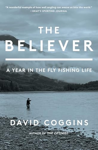 Book cover showing a person fly fishing in a river with misty mountains behind.