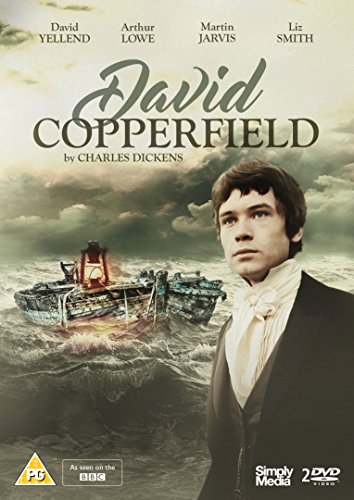 DVD cover for David Copperfield featuring a young man against a stormy sea background.