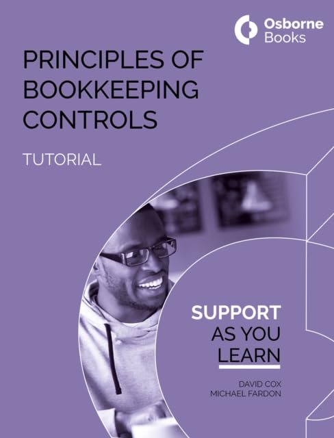 Book cover: "Principles of Bookkeeping Controls Tutorial" with a man’s portrait.