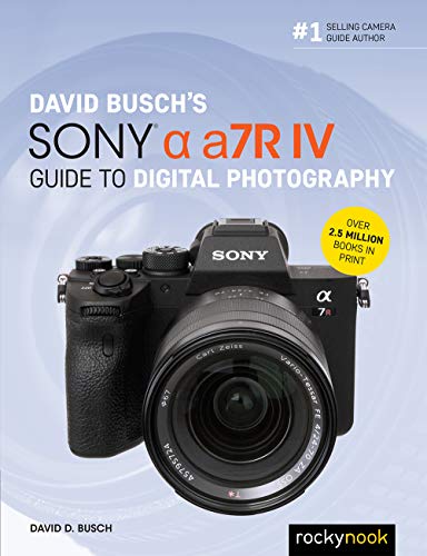 Book cover for David Busch's Sony Alpha a7R IV guide featuring a black camera.