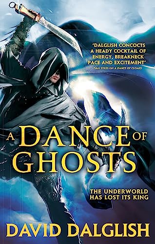 Book cover: hooded figure with sword against a swirling, dark background.