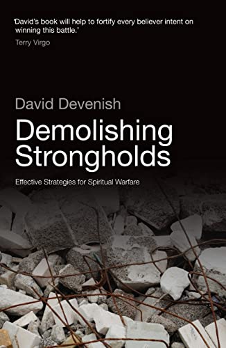 Book cover: "Demolishing Strongholds" with rubble imagery, by David Devenish.