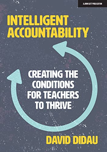 Book cover with yellow text and a blue circular arrow design.