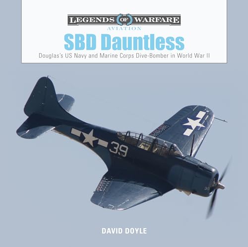 Book cover featuring a dark blue SBD Dauntless dive bomber in flight.