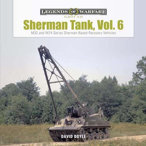Book cover: Sherman Tank, Vol. 6, featuring a recovery vehicle with a crane.