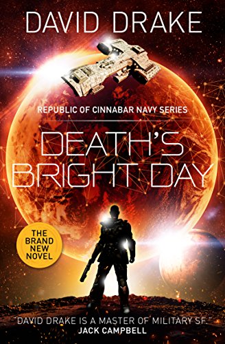 Book cover: spaceship, planet, and silhouetted soldier in a sci-fi scene.