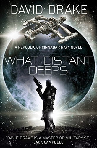 Sci-fi book cover: spaceship, soldier, and a planetary backdrop.