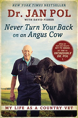 Book cover featuring Dr. Jan Pol with a large black Angus cow.