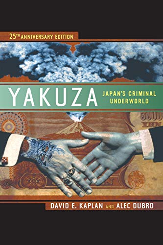 Book cover for “Yakuza: Japan’s Criminal Underworld” with tattooed hands.