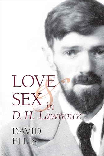 Book cover featuring a portrait of D.H. Lawrence and red text.