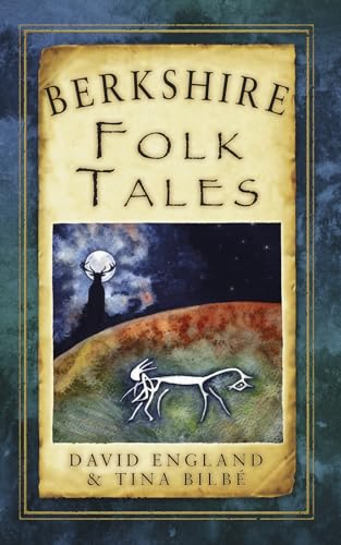 Book cover: “Berkshire Folk Tales” with a moonlit landscape and white horse.