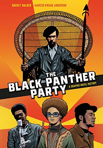 Graphic novel cover showing a man in a wicker chair with three people below.