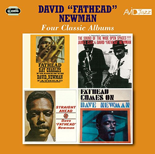 "Orange CD cover featuring David 'Fathead' Newman's Four Classic Albums with four album images."