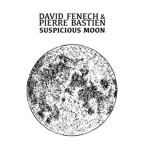 CD cover: black and white illustration of a textured moon.
