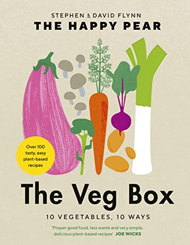 Book cover featuring colorful illustrations of various vegetables and the title "The Veg Box".