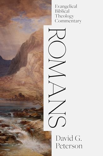 Book cover: "Romans" commentary with a painting of a landscape.