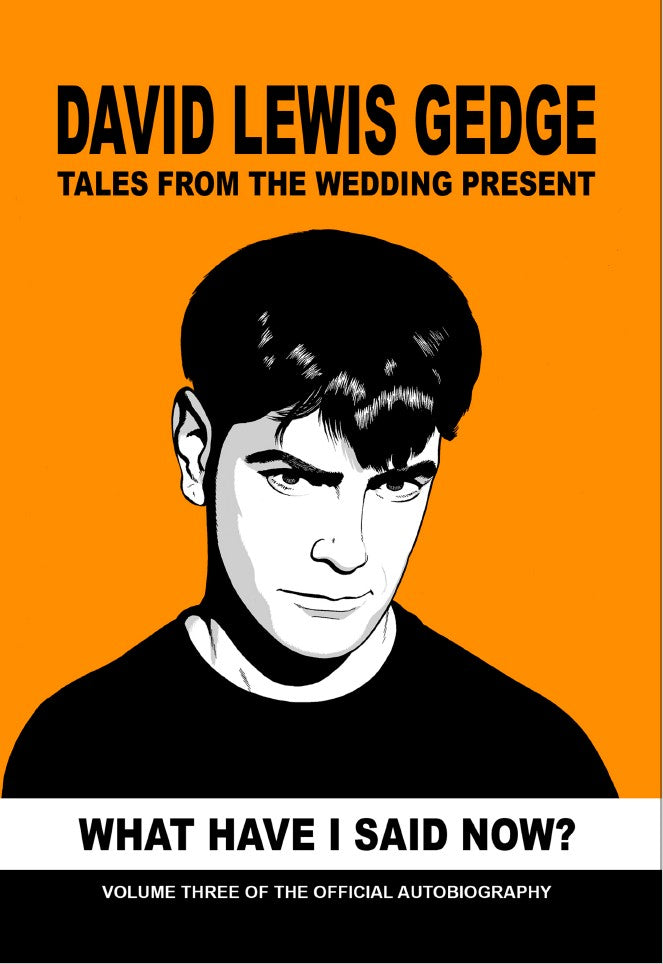 Book cover: David Gedge portrait with title "What Have I Said Now?".