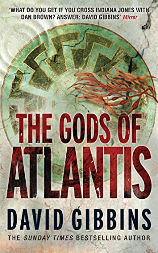 Book cover: "The Gods of Atlantis" by David Gibbins, with cracked stone imagery.