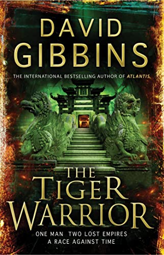 Book cover: stone tigers flank a temple entrance, dark green and gold.
